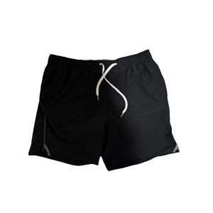 Vuori Trail Shorts Men's Black Running Athletic Drawstring Reflective Size Medum